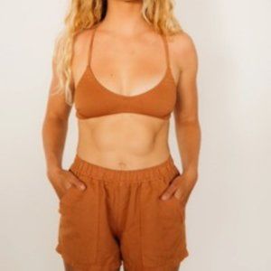 NWT Mollusk Margo Bikini Top in Orange Earth - XS